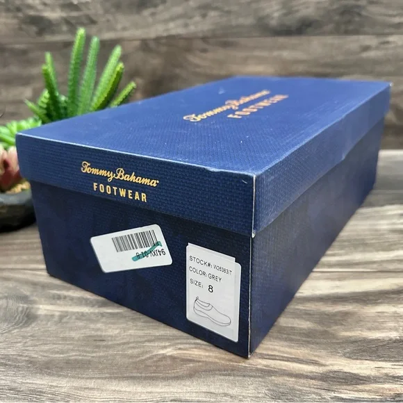 NIB Tommy Bahama Flint Knit Jogger Memory Foam Slip On Sneaker Charcoal - Picture 12 of 14